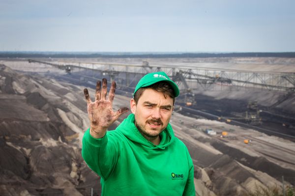 Impression von der Anti-Kohle-Kette am 23.8.14 in der Lausitz